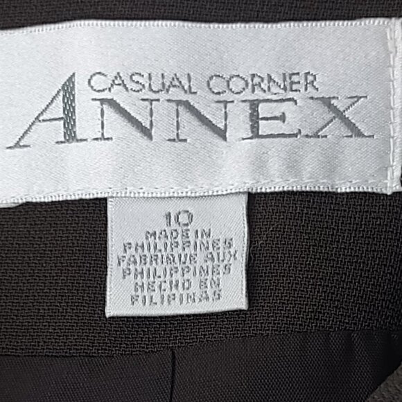 Casual Corner Annex Brown Button Down Blazer Size 10 - Picture 9 of 11